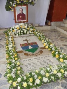 Das Grab des Dieners Gottes, Bischof Jaramillo