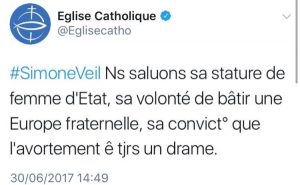 Tweet der französischen Bischöfe