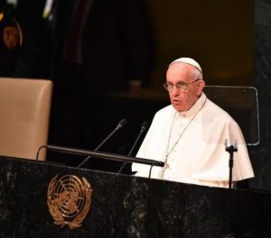 Rede von Papst Franziskus beim Nachhaltigkeitsgipfel 2015