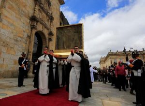 Prozession des Gnadenbildes von Chiquinquirá zur Kathedrale von Bogota