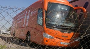 Illegal beschlagnahmter Bus in Madrid