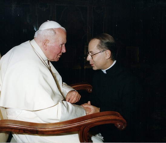 Mauro Longhi mit Johannes Paul II.