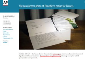 AP: „Manipulation“ des Benedikt-Briefes durch den Vatikan