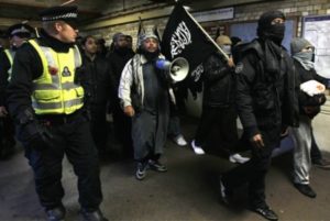 Aufmarsch radikaler Muslime, London