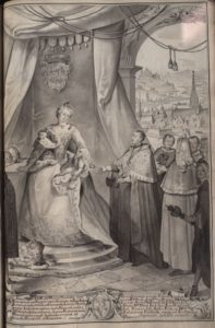 Kaiserin Maria Theresia – Rex Hungariae et Bohemiae – (1740–1780) empfängt den Rektor der Universität Wien