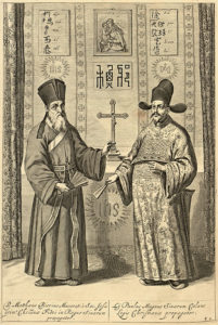 Der Missionar Matteo Ricci S.J. (1552–1610) mit einem katholisch konvertierten Gelehrten in China