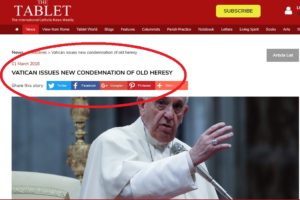 The Tablet: Alte Häresie von Vatikan neu verurteilt
