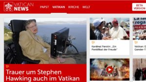 Stephen Hawking. auch im Vatikan betrauert