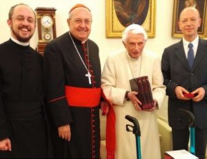 Benedikt XVI. mit Kardinal Sandri