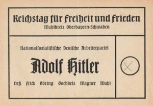 Keine Wahl bei der Hitler-Wahl 1936