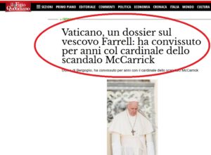 Homo-Lobby im Vatikan: Kardinal Farrell "legte jahrelang mit McCarrick in serselben Wohnung zusammen", will aber nichts von dessen sexuellem Fehlverhalten gewußt haben.