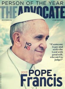 2013 kürte Homo-Zeitschrift Papst Franziskus zur „Person des Jahres“