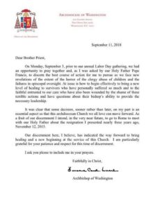 Brief von Kardinal Wuerl an seine Priester