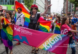 Katholisches junge Gemeinde 2018 bei Homo-Parade in Stuttgart