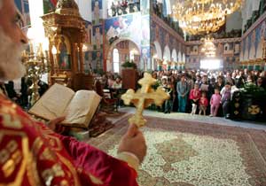 Arabische orthodoxe Christen des Heiligen Landes proben den Aufstand