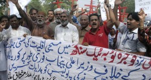 Christen protestieren in Pakistan gegen das Anti-Blasphemiegesetz