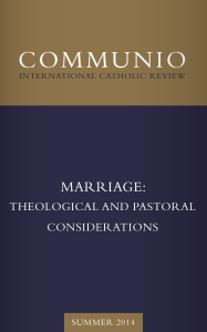 Communio Sondernummer zur Bischofssynode zum Ehesakrament