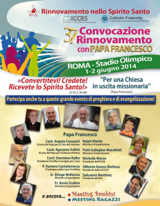 Das Plakat zum Treffen der charismatischen Erneuerung: Erstmals wird ein Papst daran teilnehmen