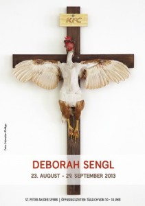 Deborah Sengl blasphemische Kunst in profanierter Kirche