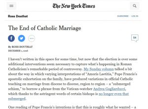 Ross Douthats Kolumne: "Das Ende der katholischen Ehe"
