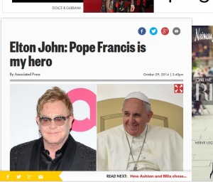 Elton John Papst Franziskus