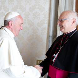 Erzbischof Robert Zollitsch bei Papst Franziskus in Rom