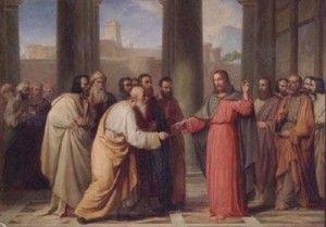Jesus vor den Pharisäen und Sadduzäern
