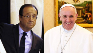 Die Abtreibung war bei Treffen von Frankreichs Präsident Hollande und Papst Franziskus kein Thema