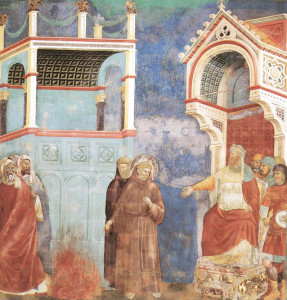 Franz von Assisi vor dem Sultan al malik