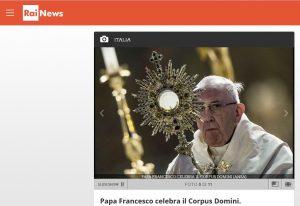Fronleichnamsprozession seit 2014 ohne Papst: Franziskus spendet den Schlußsegen in Santa Maria Maggiore