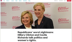 Hillary Clinton und Cecile Richards (Abtreibungsbekenntnis auf der offiziellen Internetseite von Hillary Clinton)