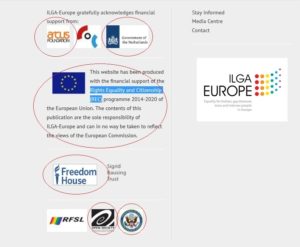 Die Geldgeber für ILGA-Europe