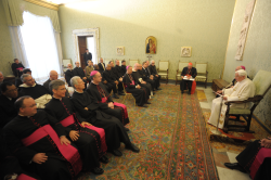 Internationale Theologenkommission mit Papst Benedikt XVI.