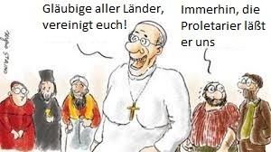 Karikatur Papst Franziskus