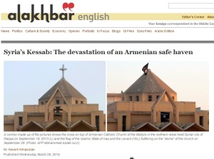 Kasab: Schwarze Fahne des Kalifats statt Kreuz auf armenisch-katholischer Kirche