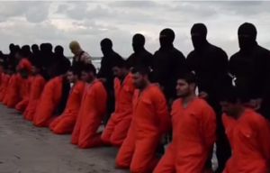 Koptische Christen vor ihrer Ermordung durch IS-Milizionäre