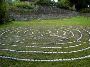Labyrinth in Kirchähr, der Jugendbegegnungsstäte des Bistums Limburg 