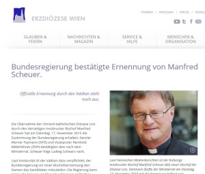 Manfred Scheuer wird neuer Bischof von Linz