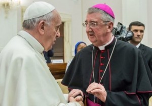 Erzbischof Diarmuid Martin von Dublin mit Papst Franziskus