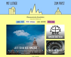 "Mit Luther zum Papst", eigene Internetseite