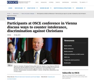 In Wien fand 2. OSZE-Konferenz gegen Diskriminierung von Christen statt