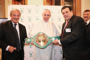 Papst Franiskus mit den WBC-Vertretern