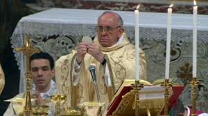 Papst Franziskus Zelebration der heiligen Messe