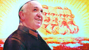 Fotomontage: Papst Franziskus statt Mao in einer Reihe kommunistischer Führer