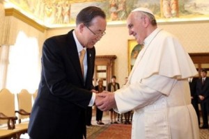 Papst Franziskus und UNO-General Ban Ki-moon