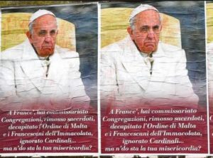 Römische Pasquinaten: Plakat gegen Papst Franziskus