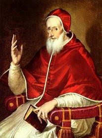 Pius V. und Katharina von Siena aus dem Dominikanerorden stützten die Kirche
