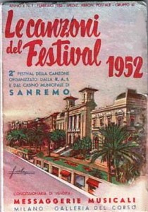Plakat des 2. Festivals von San Remo 1952