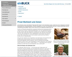 Prost Mahlzeit und Amen: Liturgische Banalisierung an der Katholisch-Theologischen Fakultät Würzburg