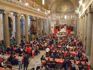 Kirche als Restaurant Made by Sant'Egidio
